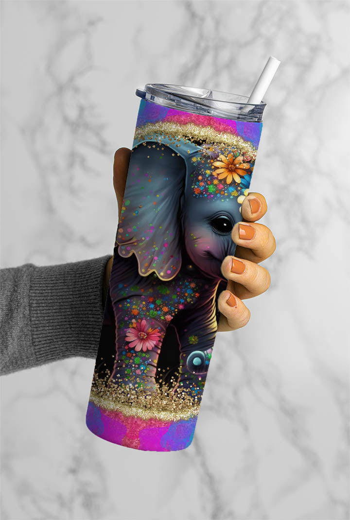 Neon Elephant- 20oz Skinny Tumbler