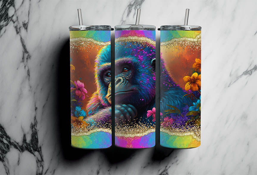 Neon Gorilla- 20oz Skinny Tumbler