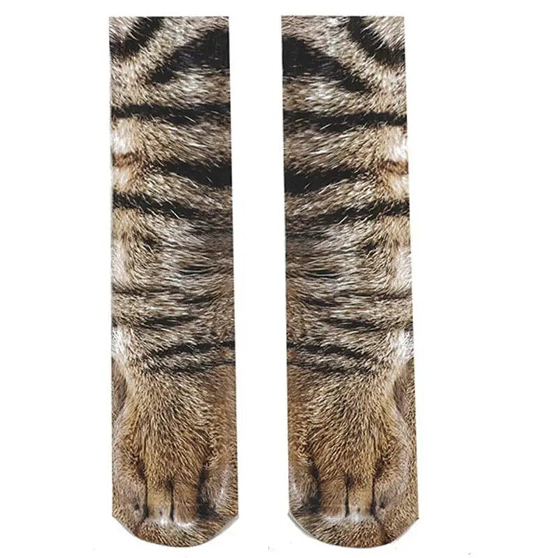 Funny Animal Paw Crew Socks