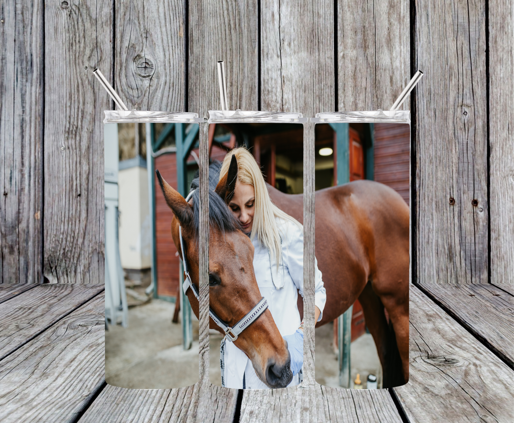 Equestrian 20oz Skinny Tumbler - Design 41