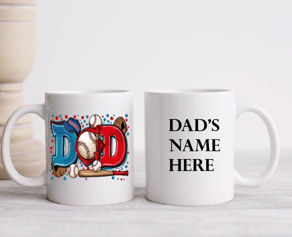 Dad (Baseball Graphic) - 15oz Coffee Mug