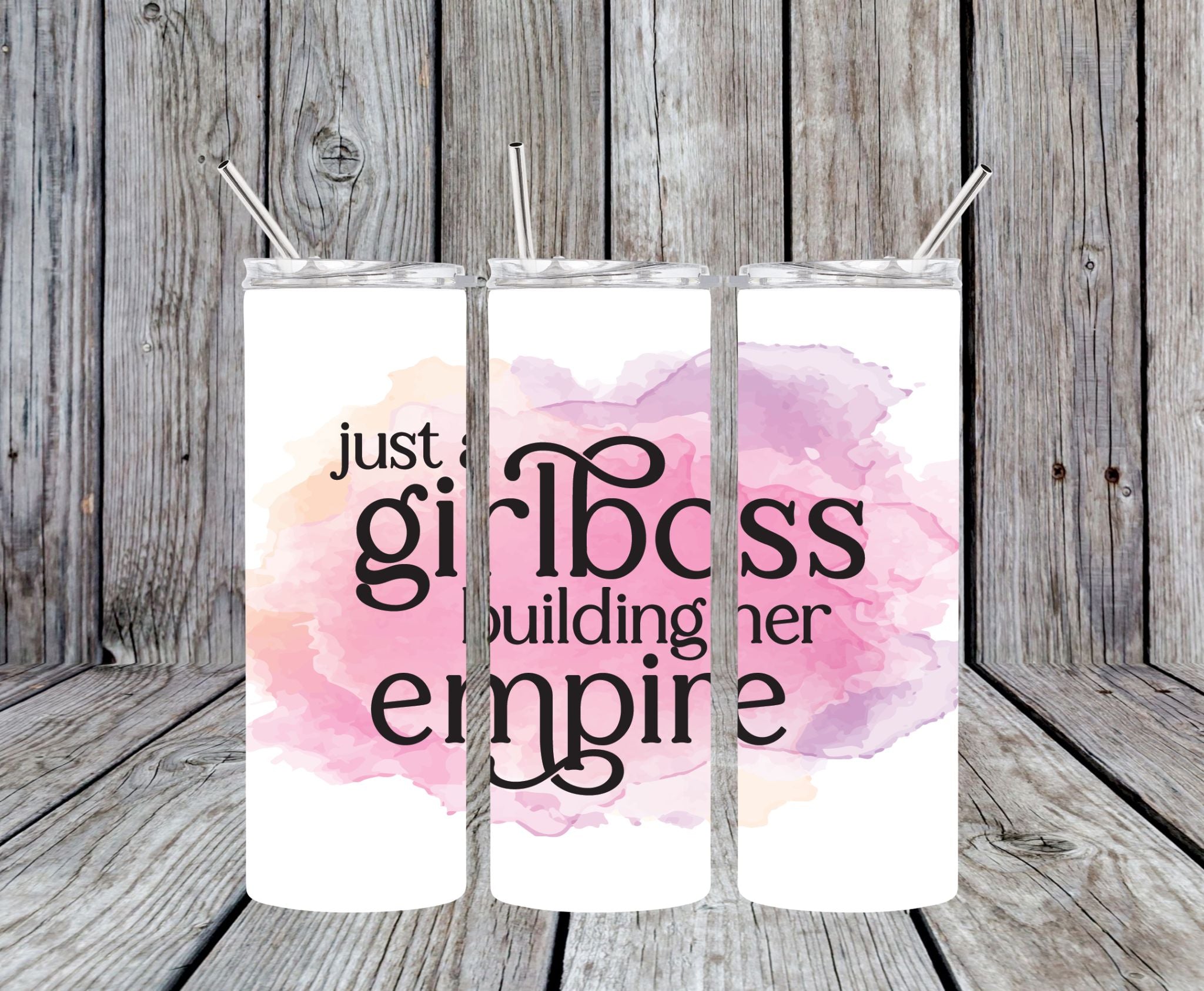 Just A Girl Boss Building Her Empire 2 - 20oz Skinny Tumbler