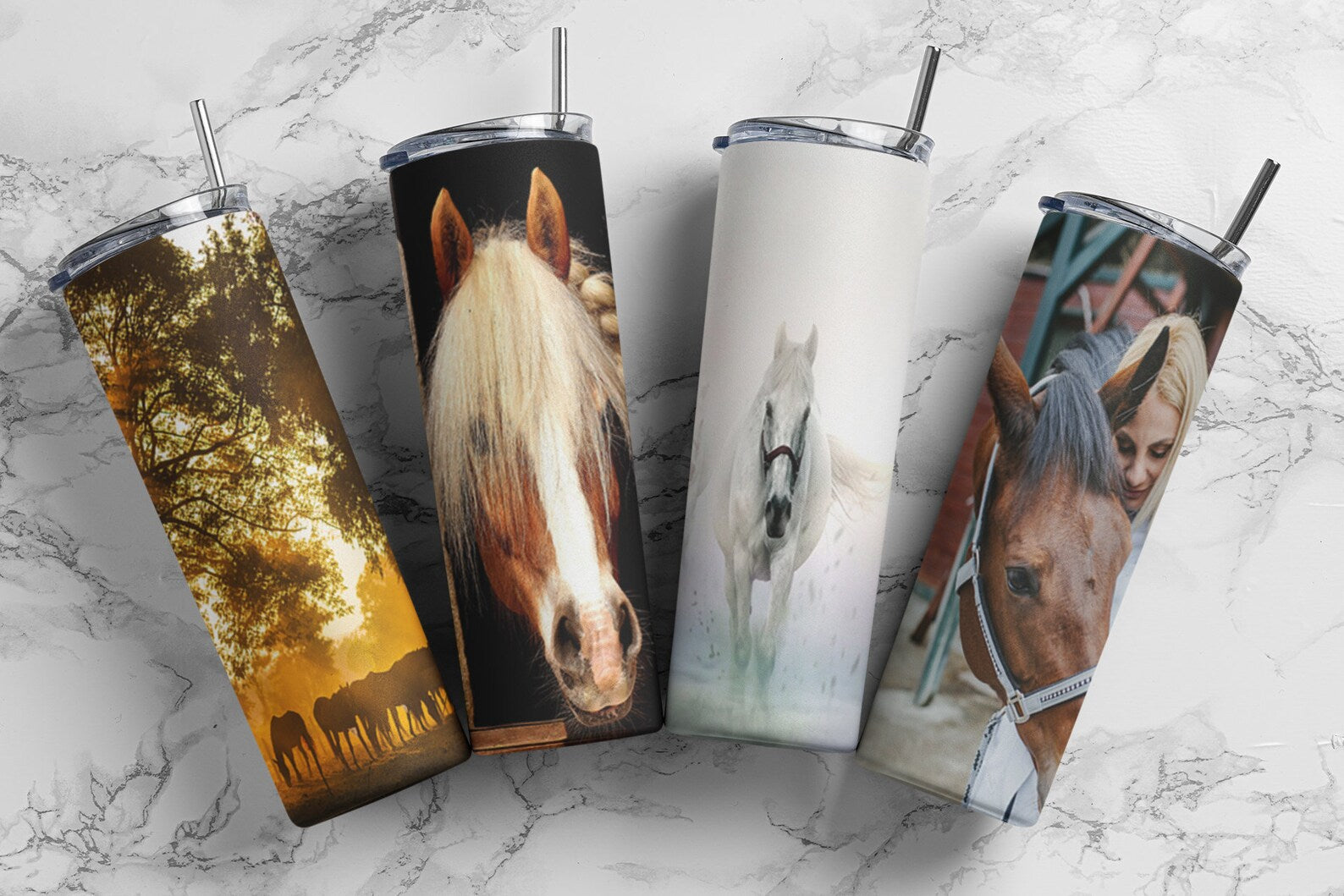 Equestrian 20oz Skinny Tumbler - Design 10