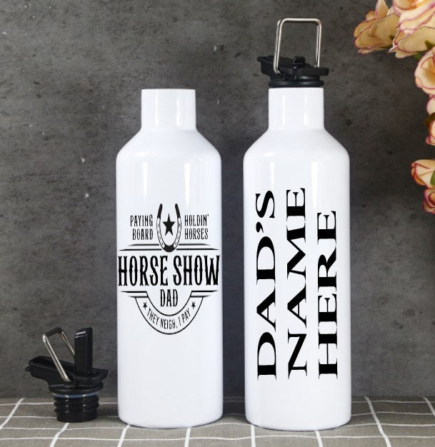 Horse Show Dad - Insulated 500ml  Aluminum Water Bottle With Flip Lid