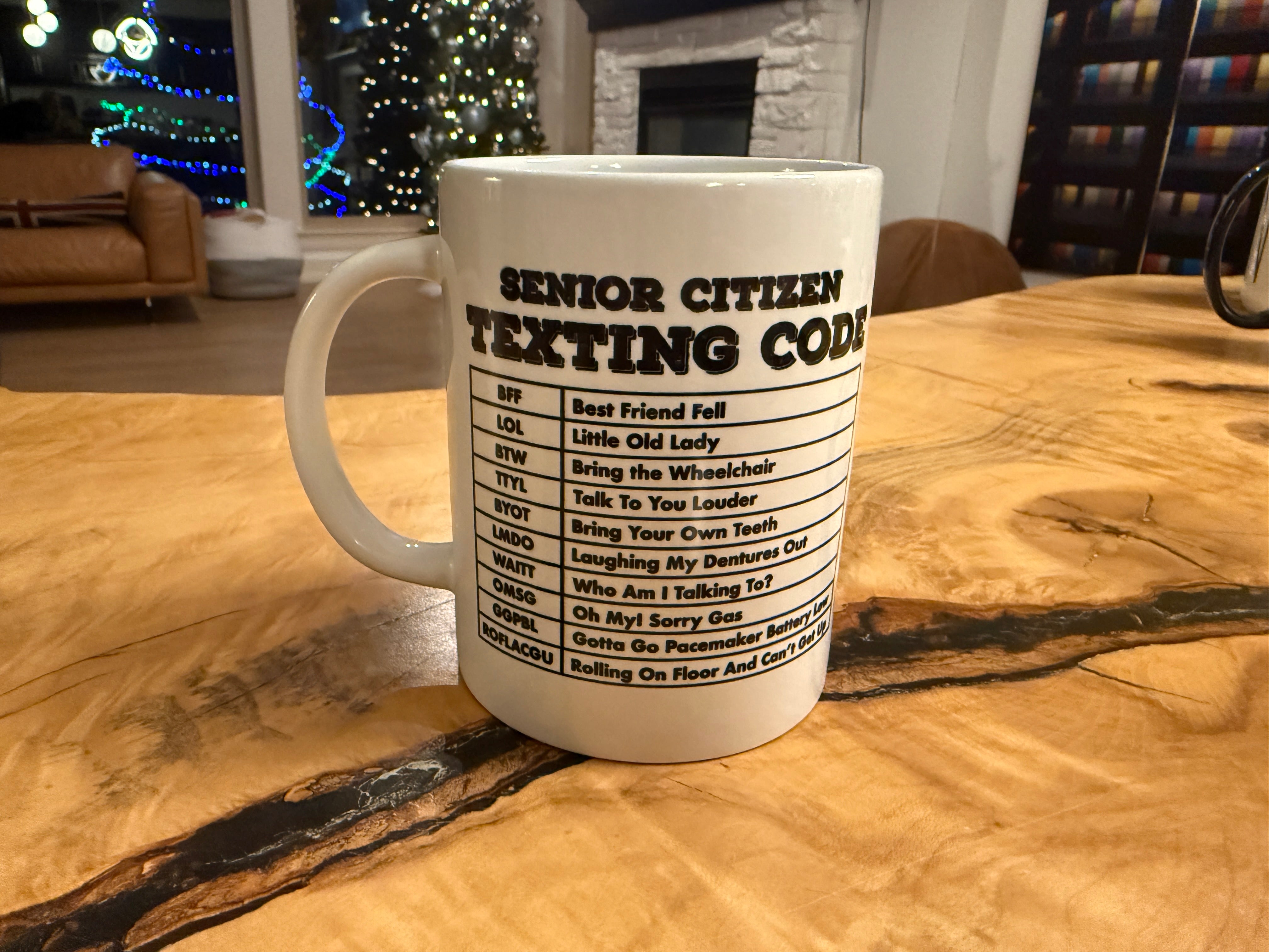 Senior Citizen Texting Code - Coffee Mug