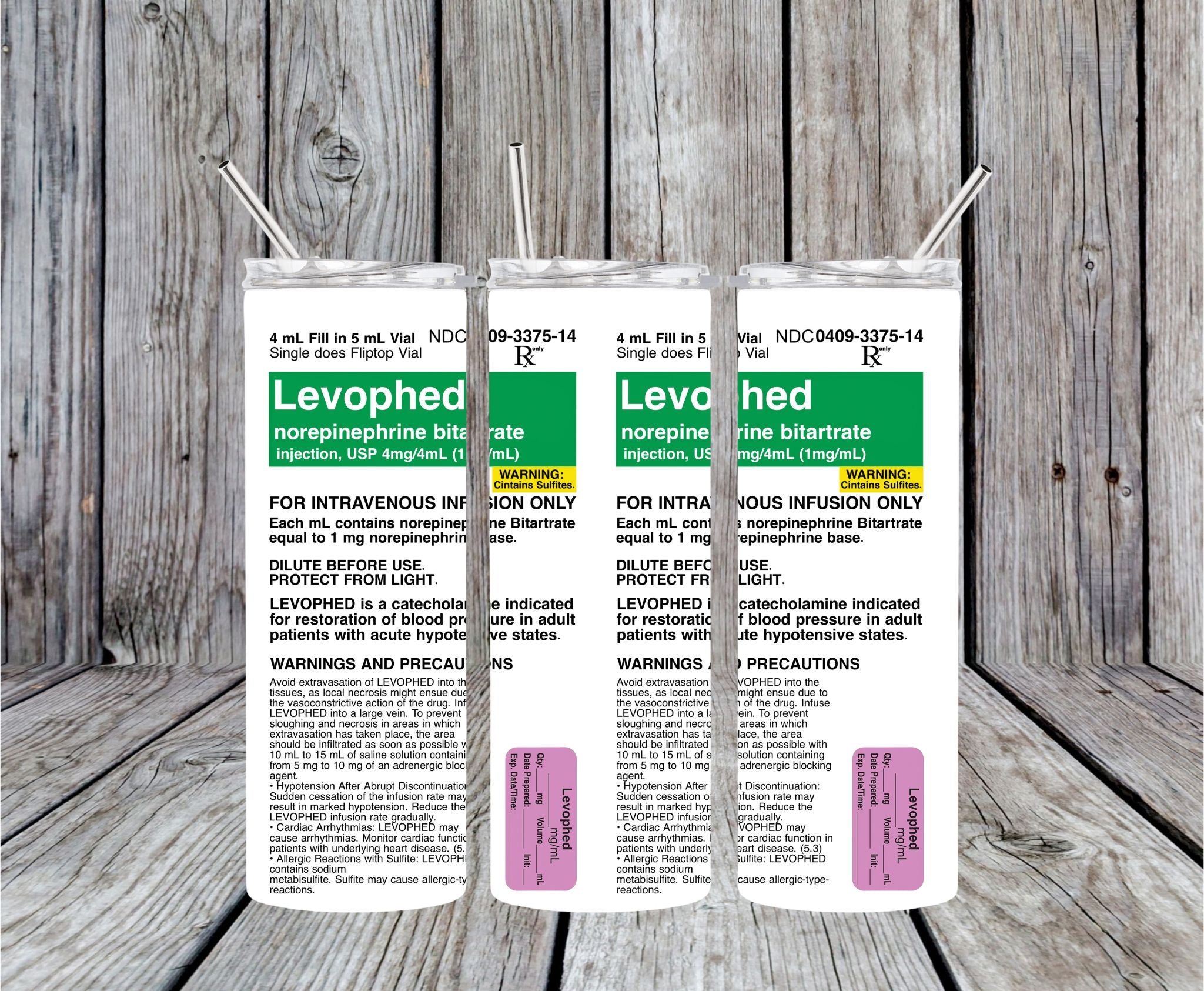 LEVOPHED NOREPINEPHRINE BITARTRATE INJECTABLE - 20oz Skinny Tumbler