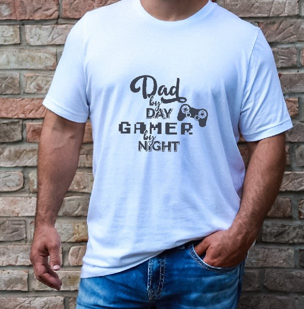 Dad By Day, Gamer By Night - T-Shirt