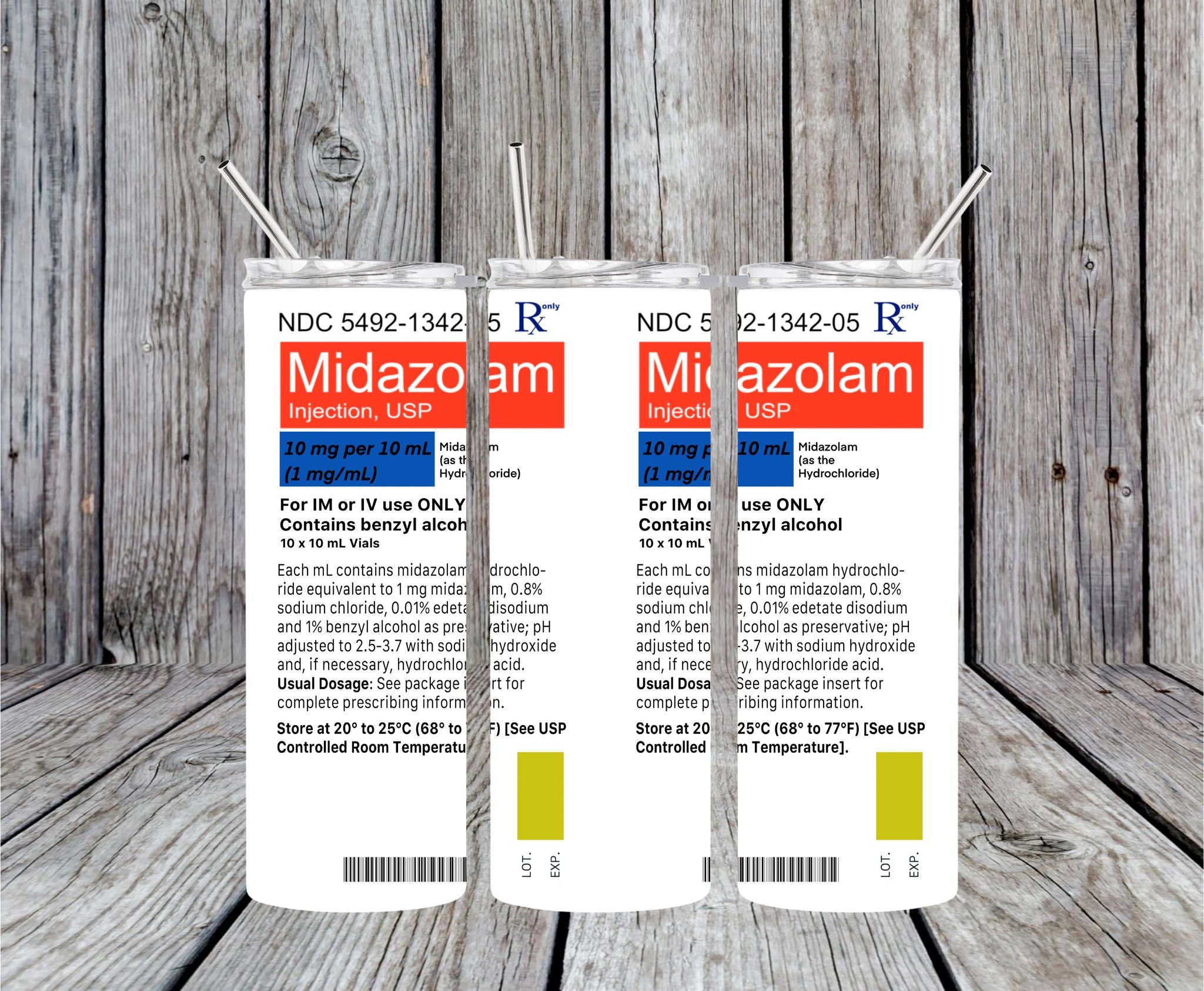 MIDAZOLAM INJECTABLE 10 mg/10 ml - 20oz Skinny Tumbler