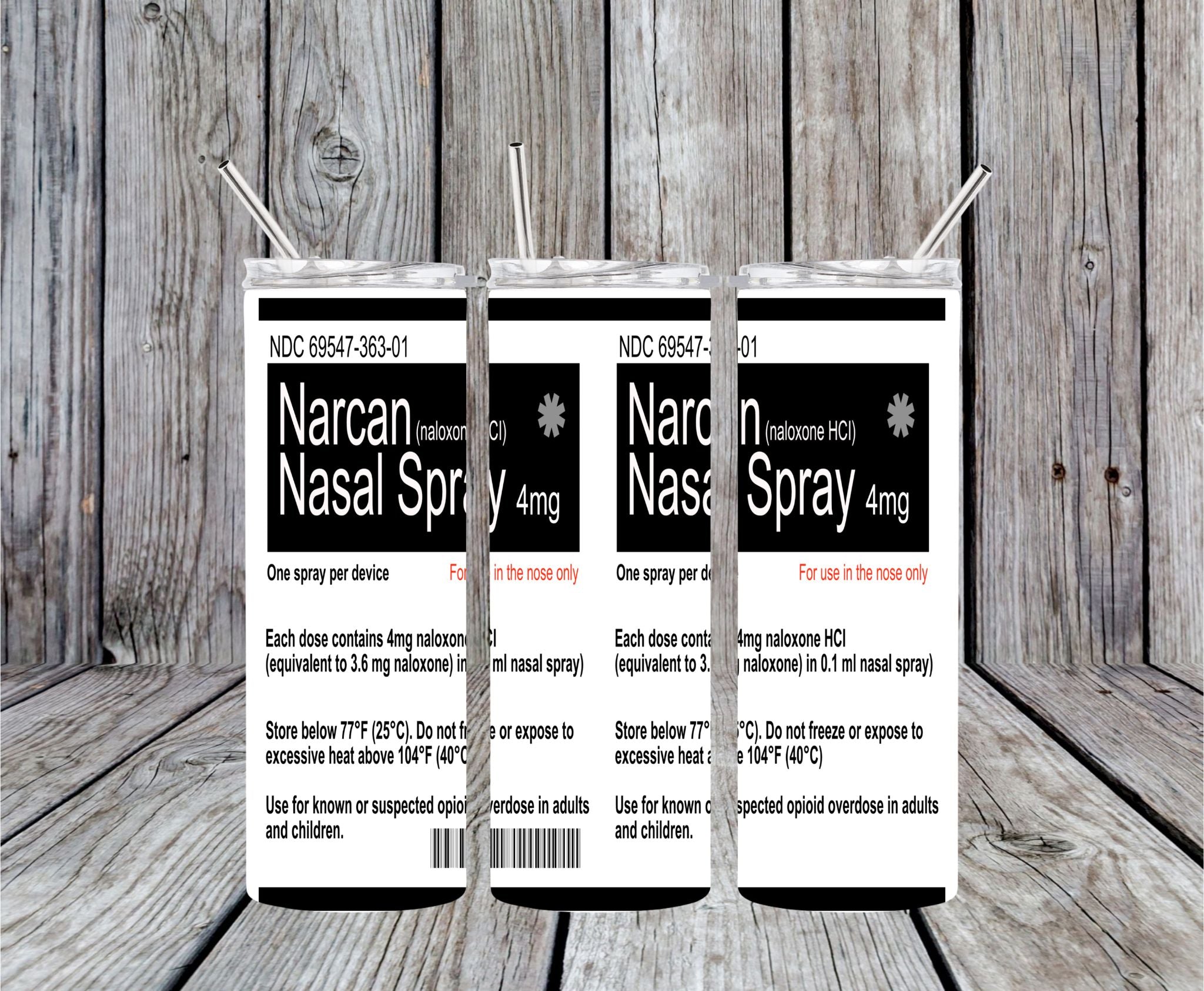 NARCAN NASAL SPRAY 4 mg- 20oz Skinny Tumbler