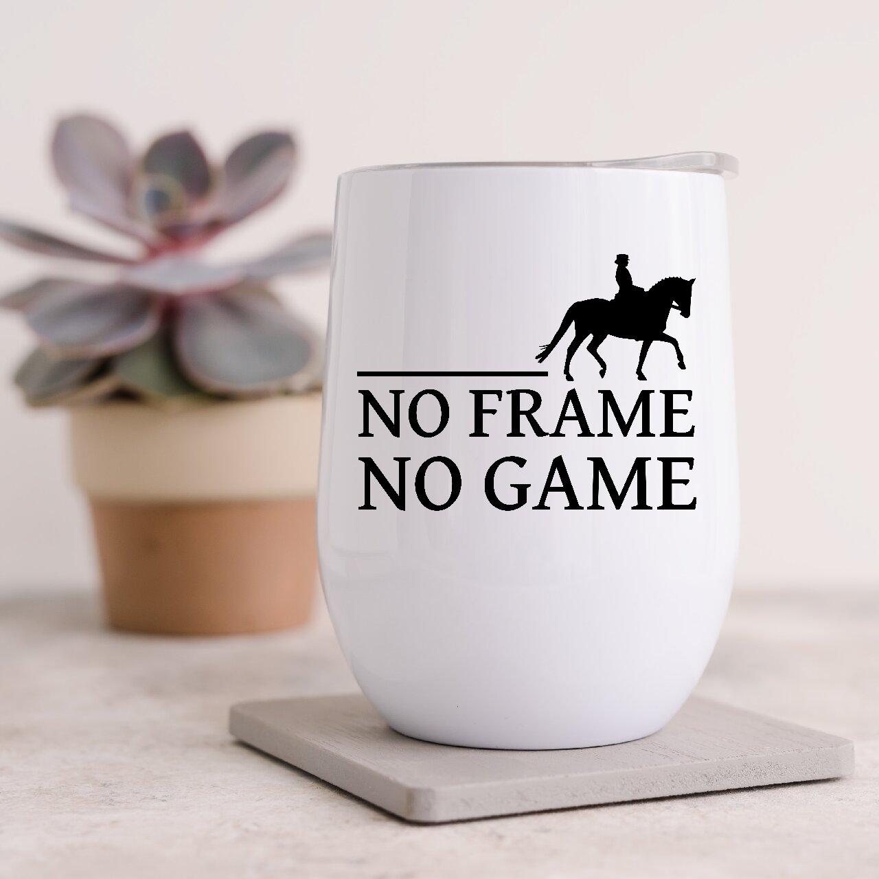 No Frame No Game 12oz Insulated Wine Tumbler