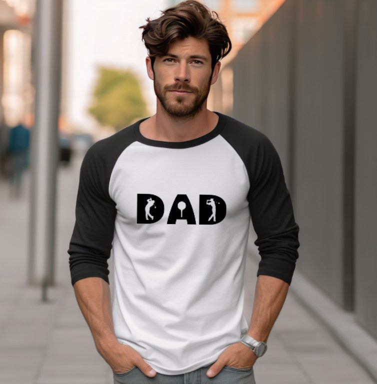 Dad (GOLF) - Raglan 3/4 Sleeve Shirt