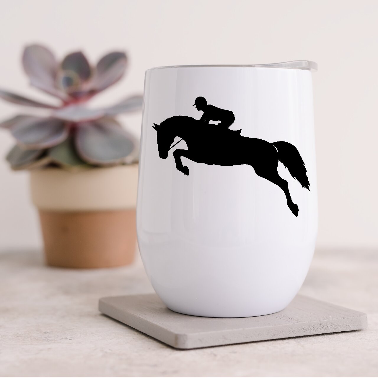 Showjumping Design 1 12oz Insulated Wine Tumbler