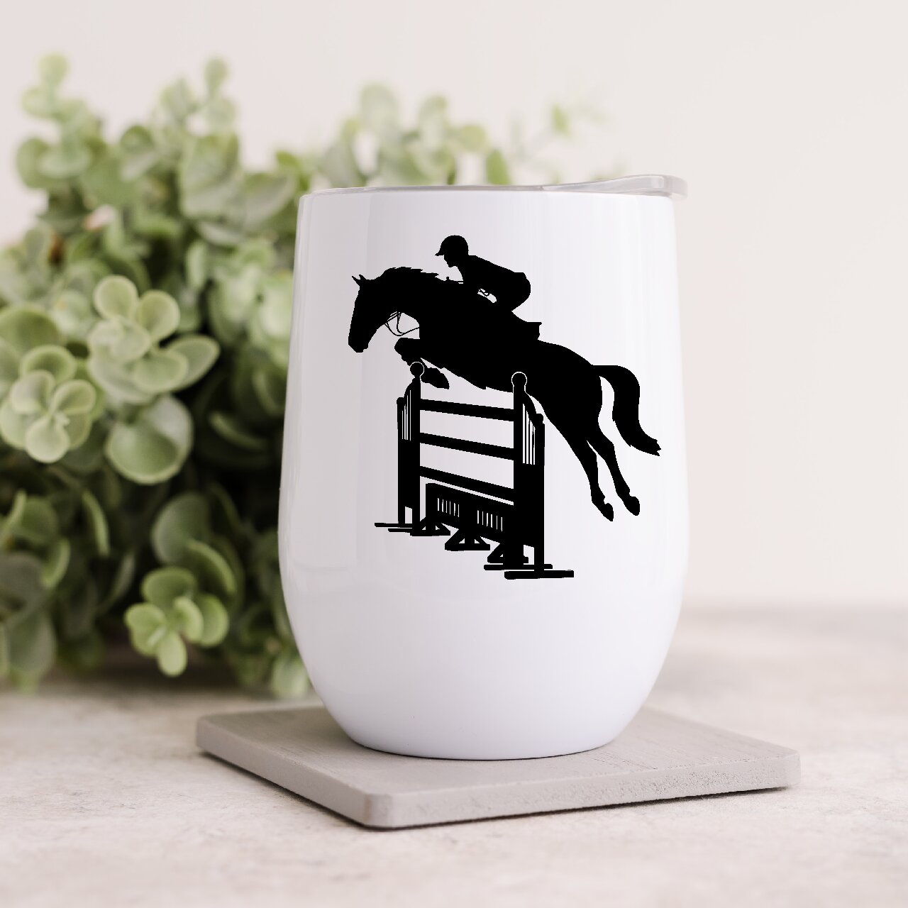 Showjumping Design 2 12oz Insulated Wine Tumbler