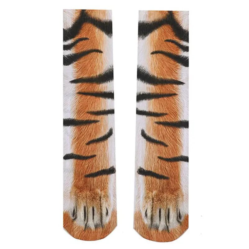 Funny Animal Paw Crew Socks