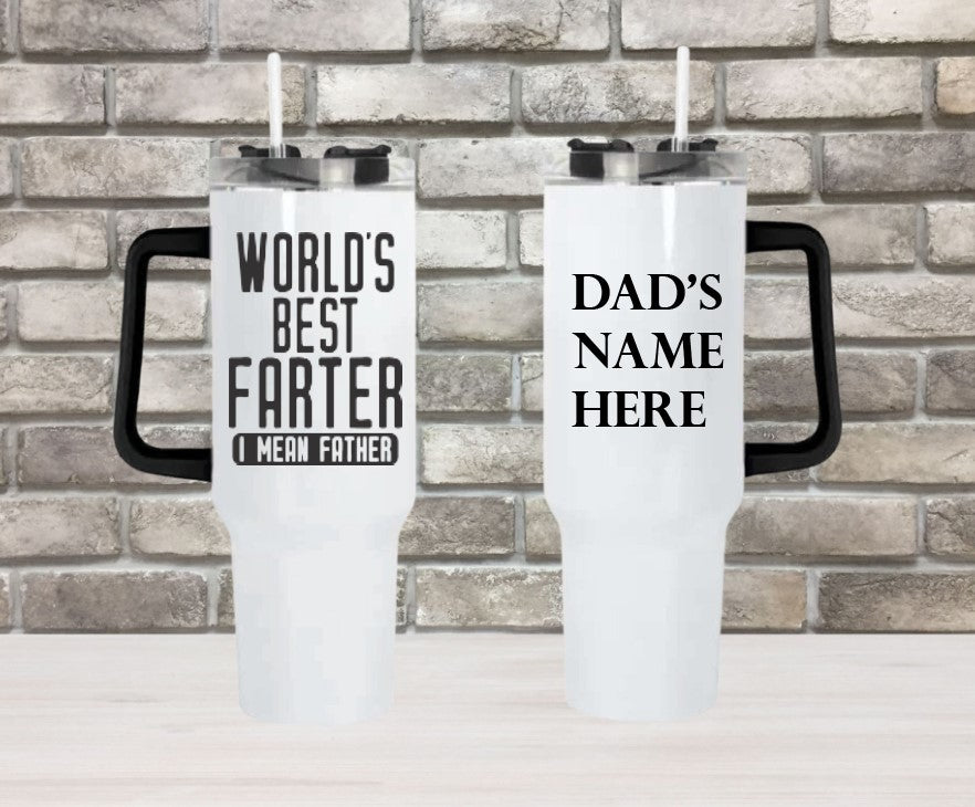 You Say Dad Bod, I Say Father Figure - 40oz Double Insulated Travel Mug with Handle