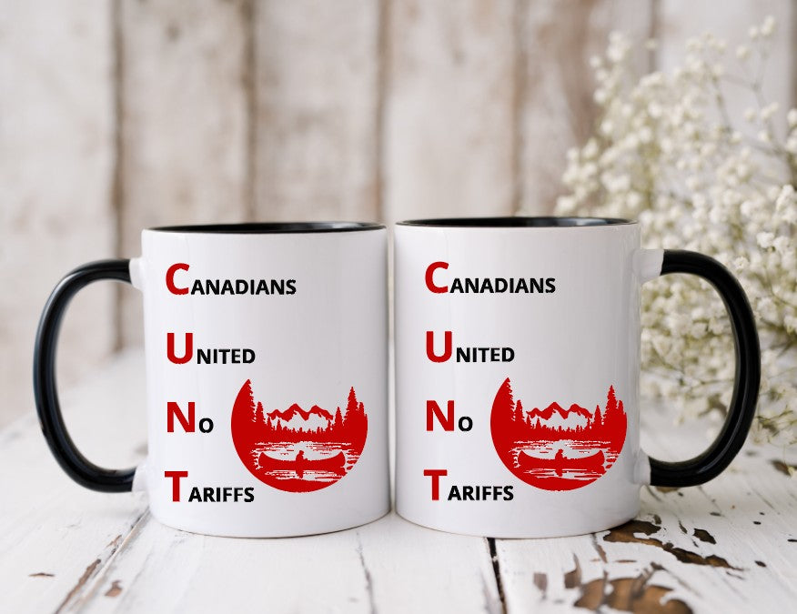 CANADIANS UNITED NO TARIFFS - 15oz Coffee Mug