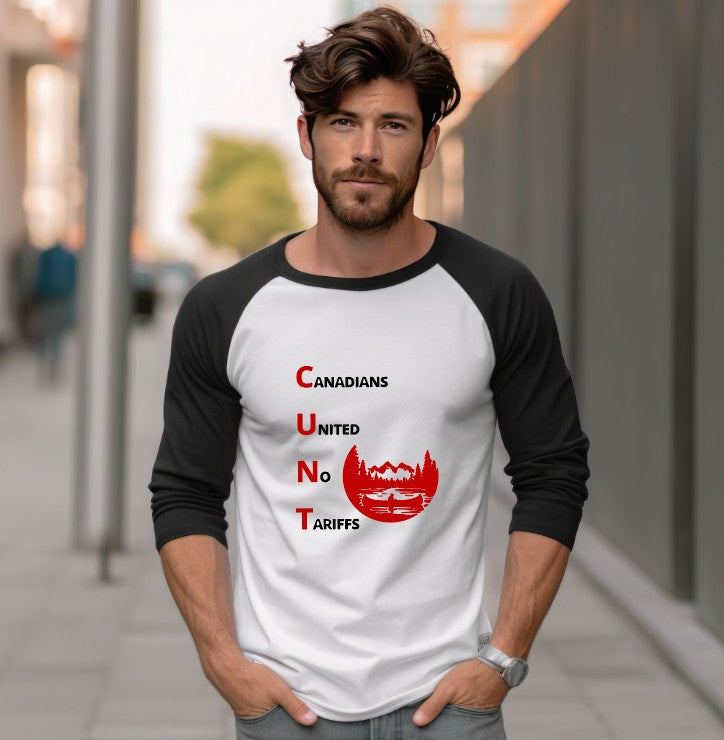 Canadians United No Tariffs - Raglan Shirt