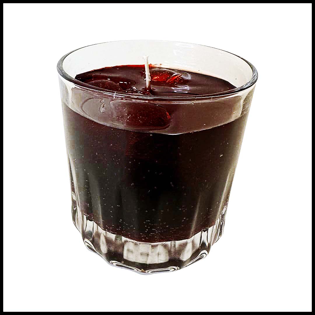 JAMAICAN BAY RUM 'ON THE ROCKS' OR WITH A SPLASH OF COLA GEL CANDLE