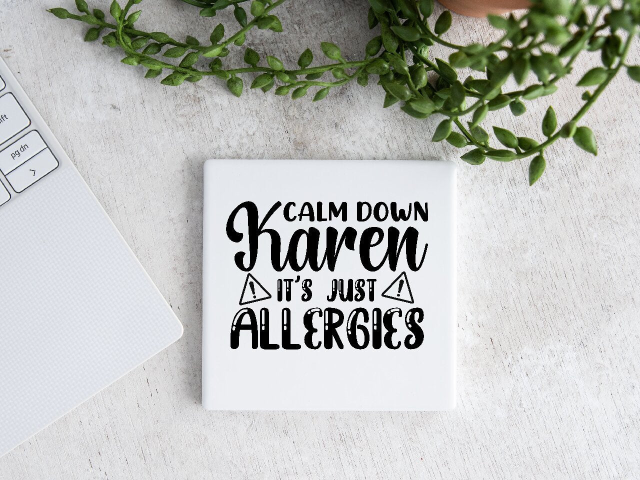 Calm Down Karen It's Just Allergies - Coaster