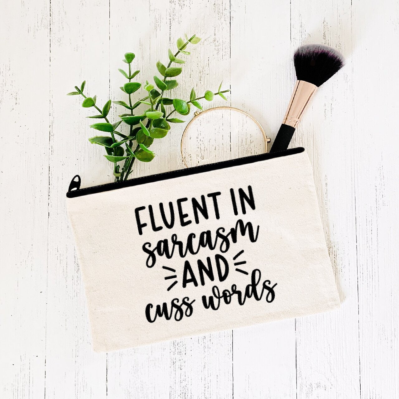 Fluent In Sarcasm And Cuss Words - Make-Up Bag/Pencil Case