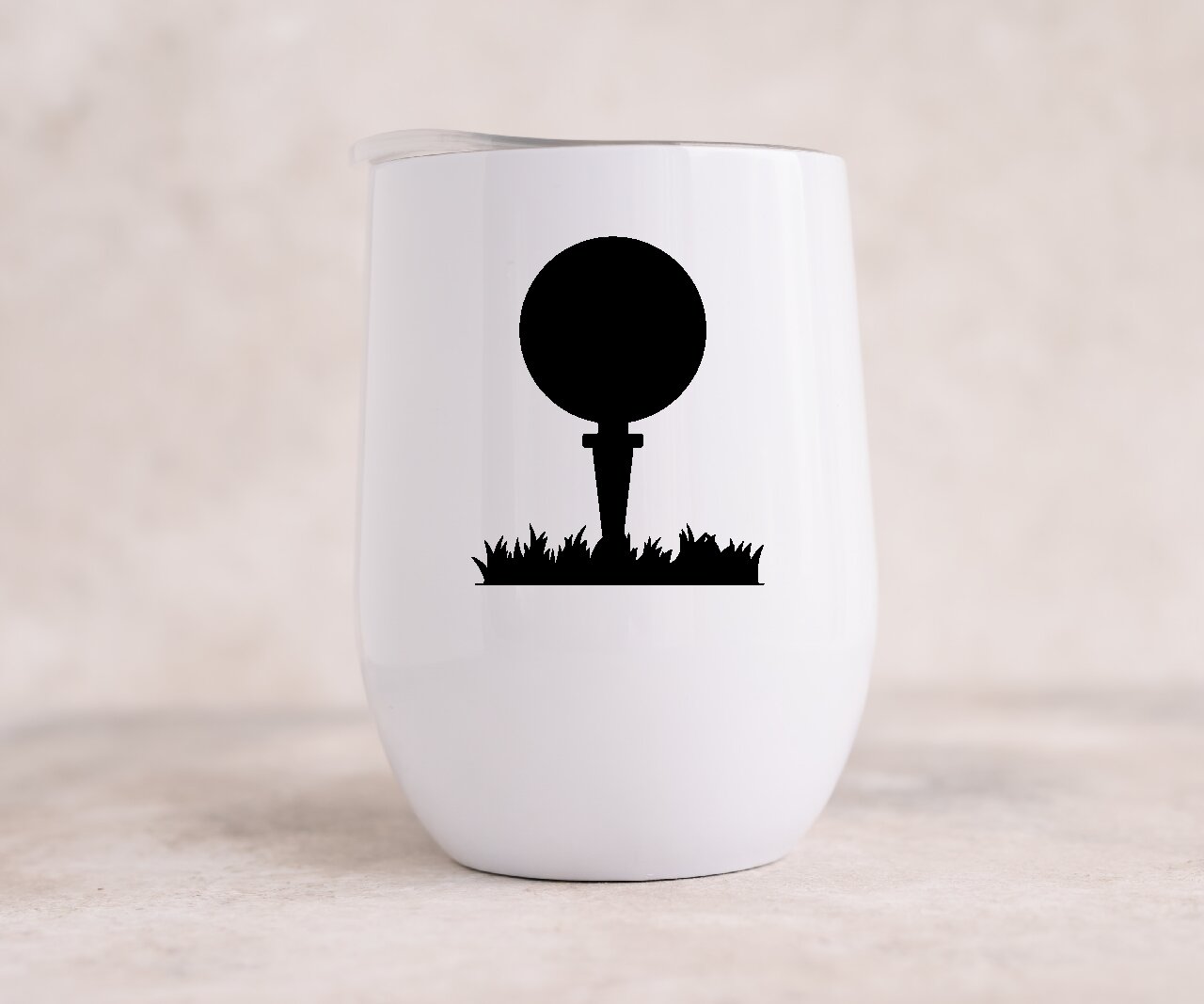 Golf Tee 1 - Wine Tumbler  (Personalised with your name).
