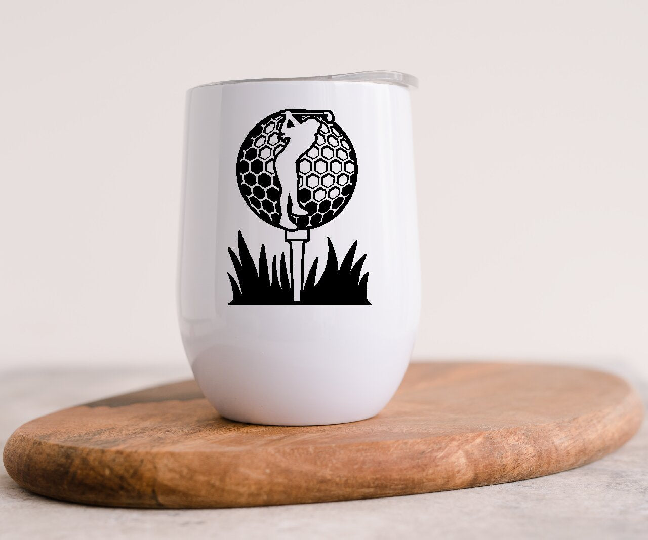Golf Tee 2 - Wine Tumbler  (Personalised with your name).