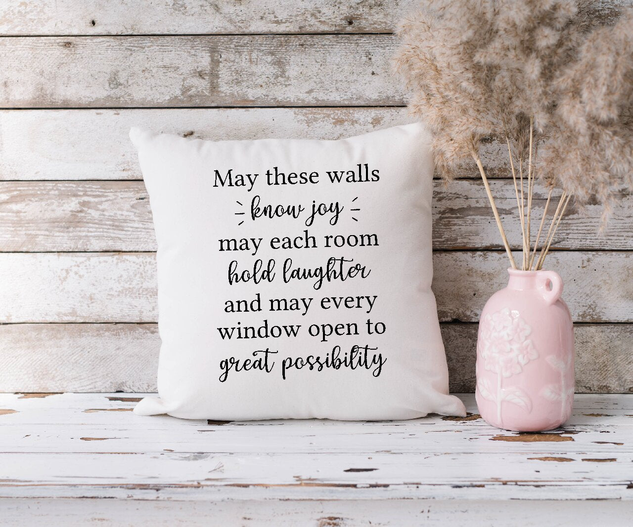 May Theses Walls Know Joy...  - Cushion Cover