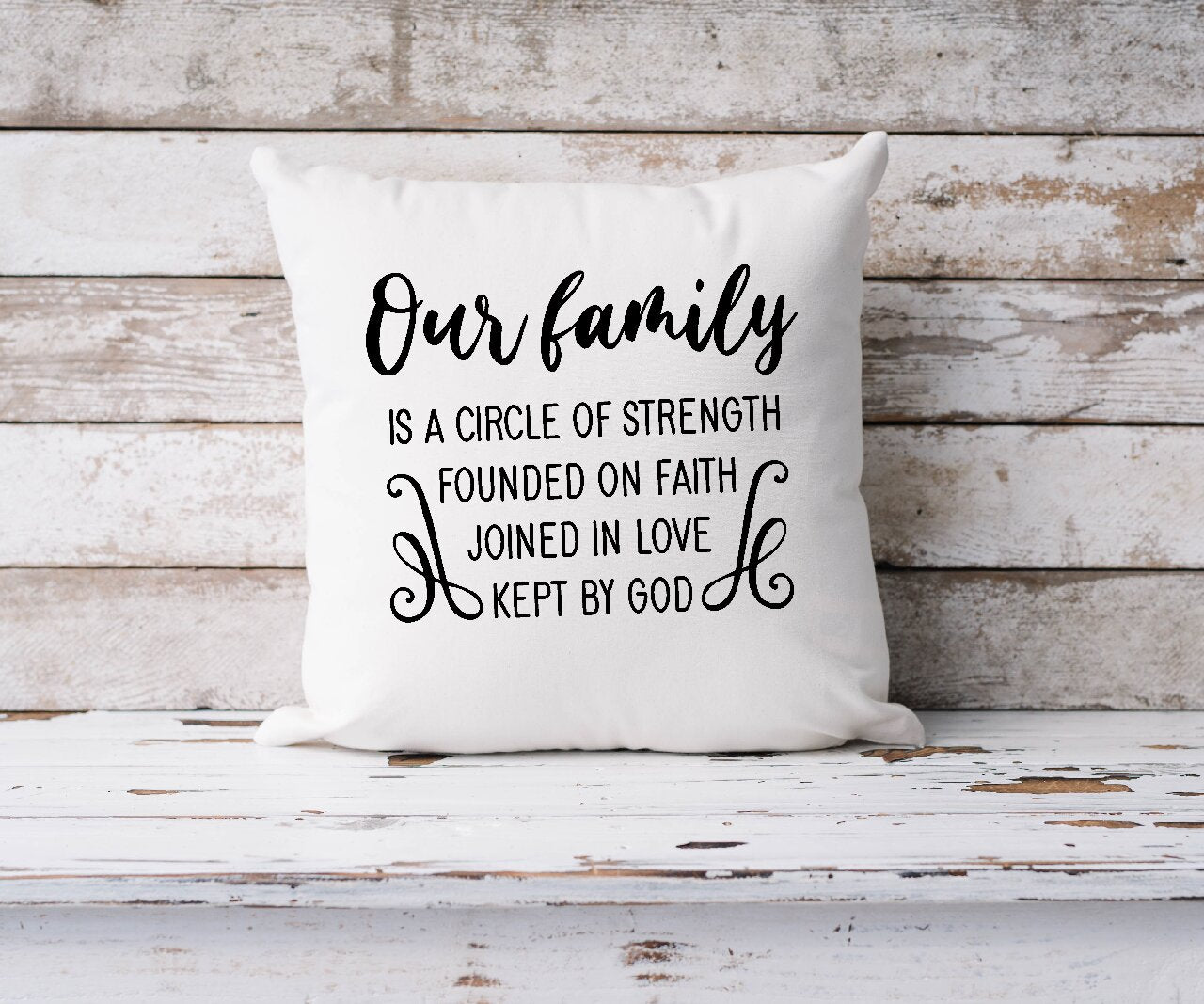 Our Family Is A Circle Of Strength...  - Cushion Cover