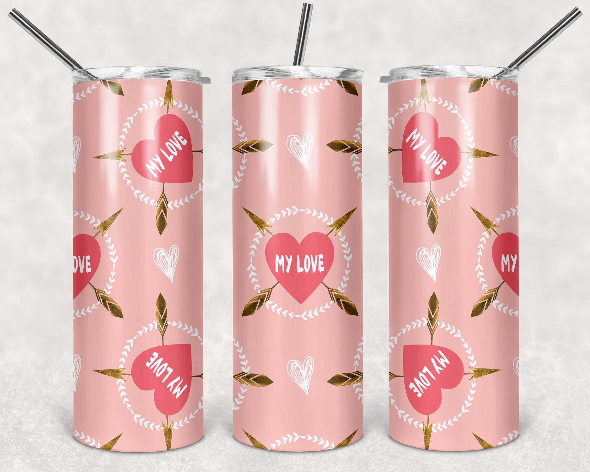 Valentines Design 25 - 20oz Skinny Tumbler