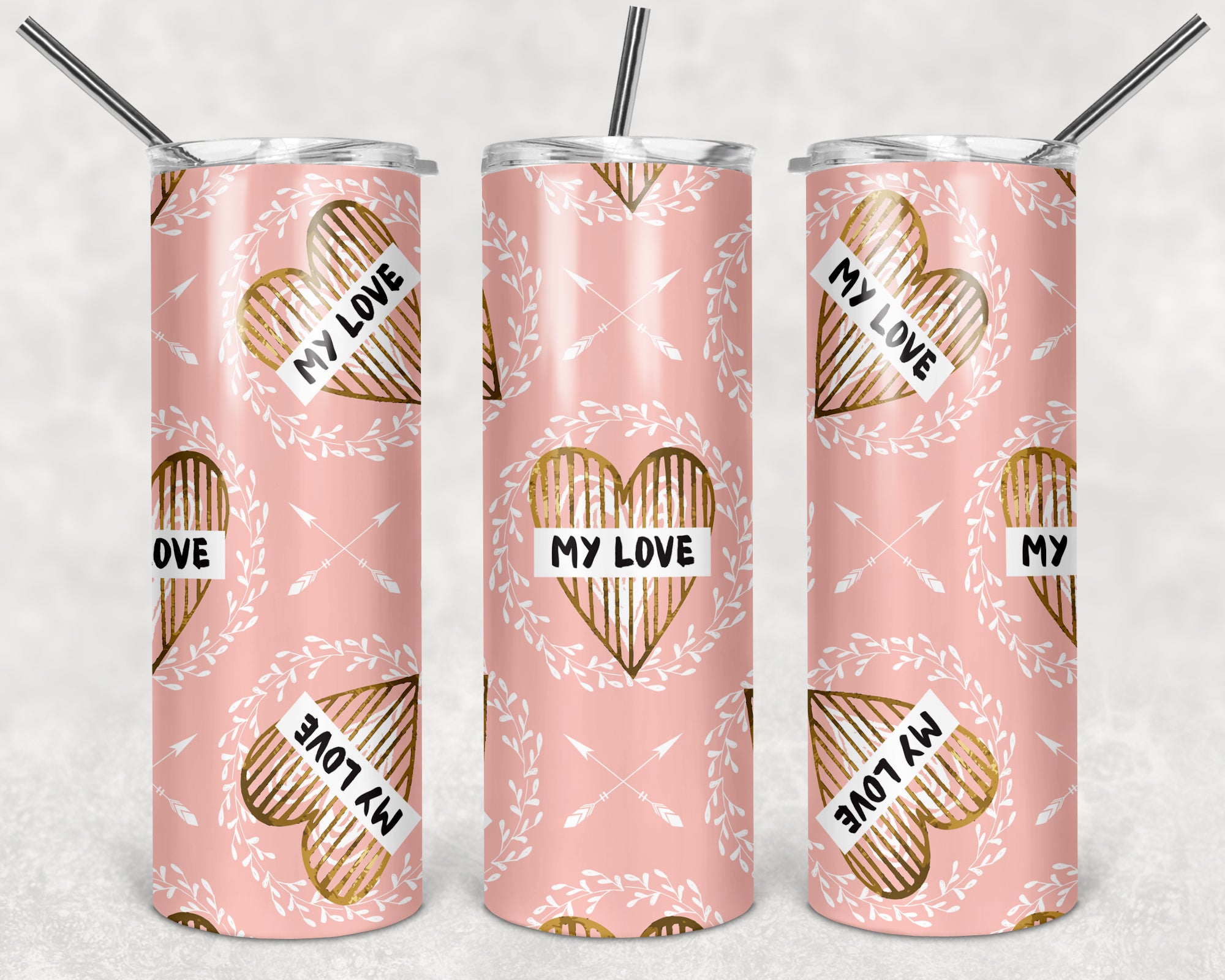 Valentines Design 24 - 20oz Skinny Tumbler