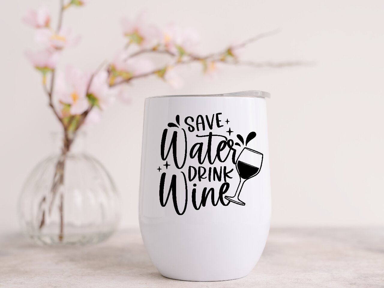 Save Water Drink Wine 2 - Wine Tumbler