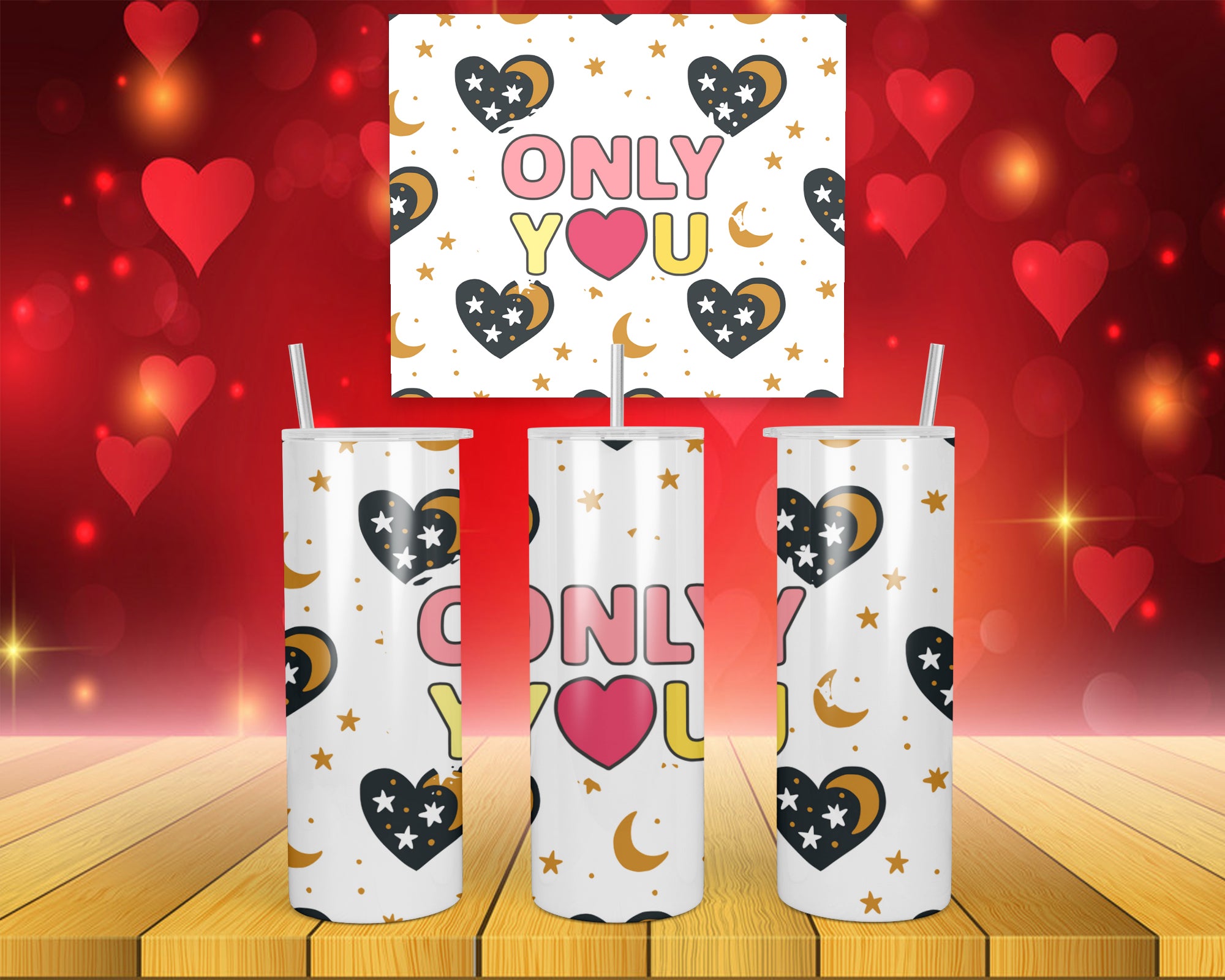 Valentines Design 10 - 20oz Skinny Tumbler