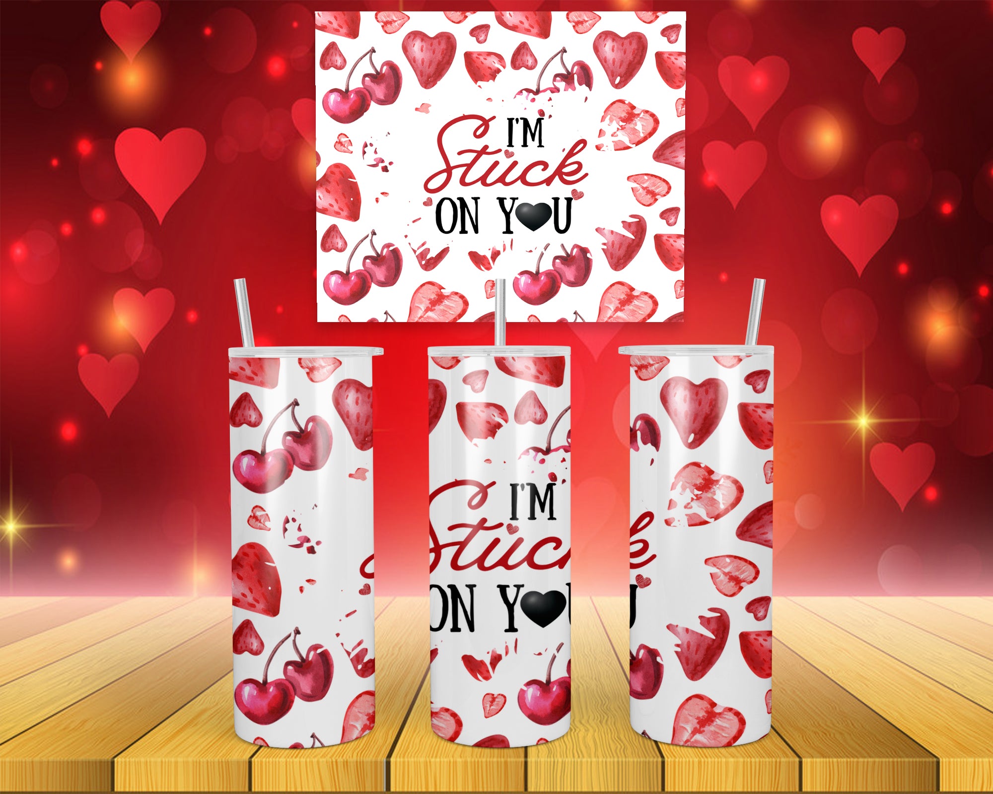 Valentines Design 2 - 20oz Skinny Tumbler