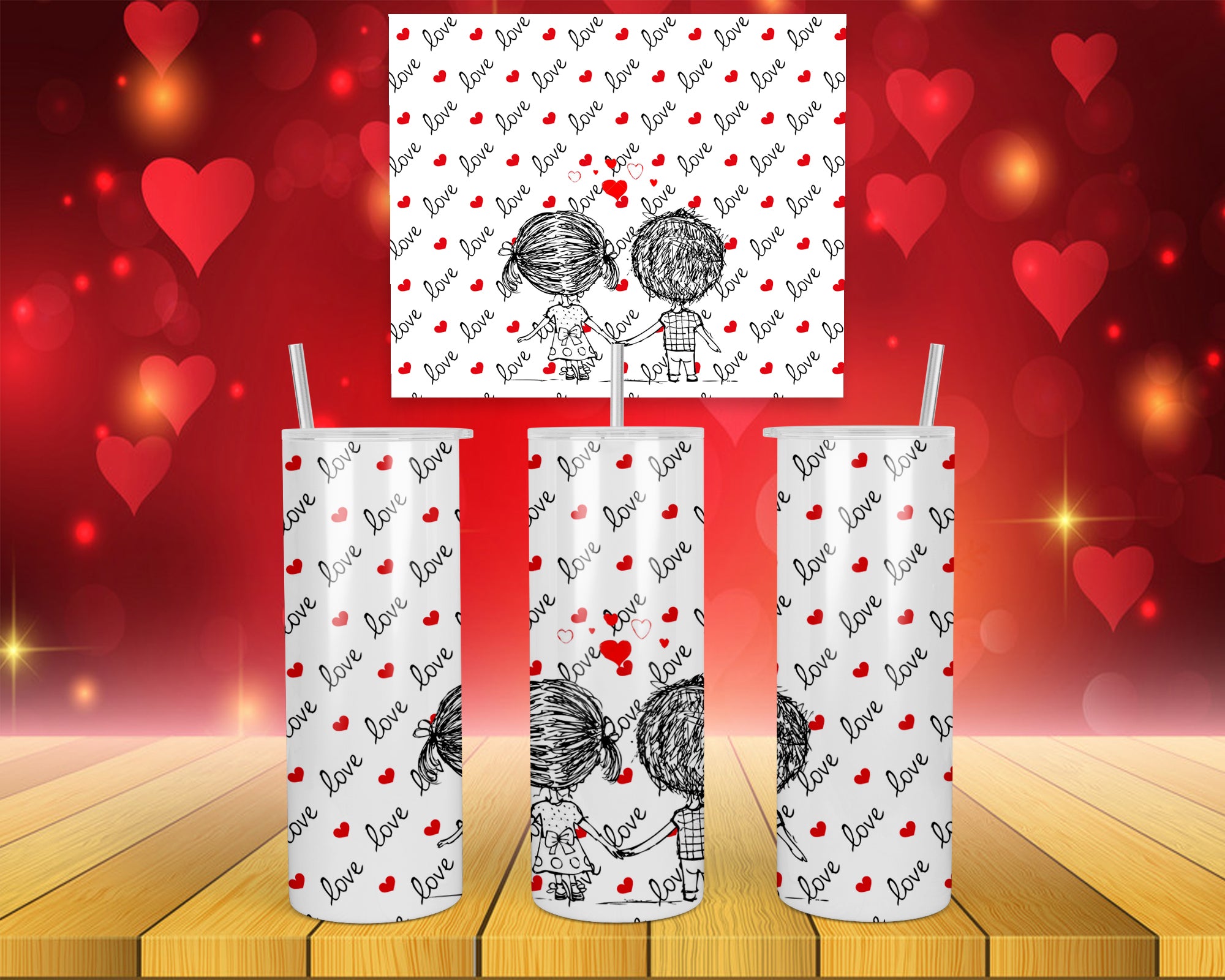 Valentines Design 5 - 20oz Skinny Tumbler