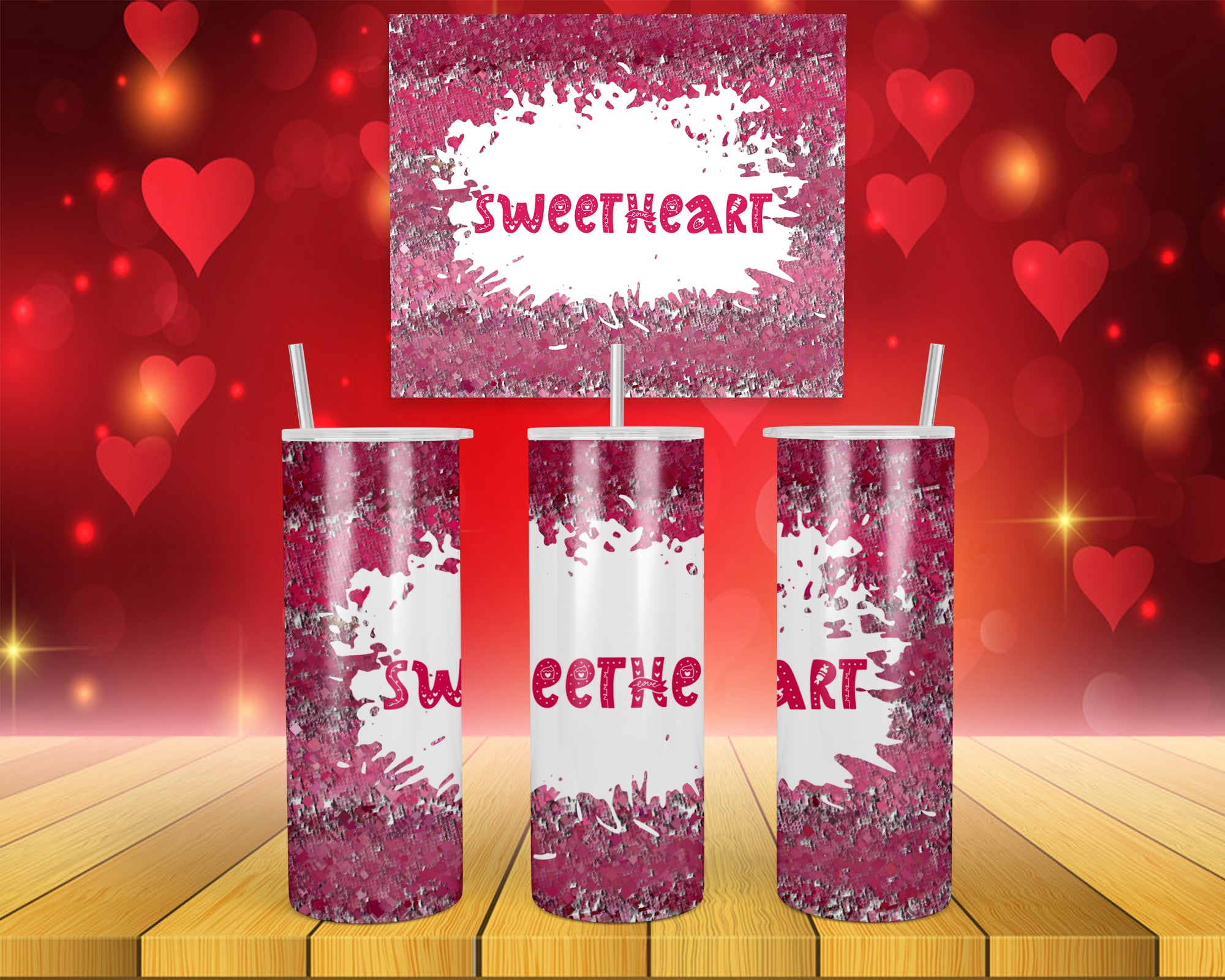 Valentines Design 6 - 20oz Skinny Tumbler