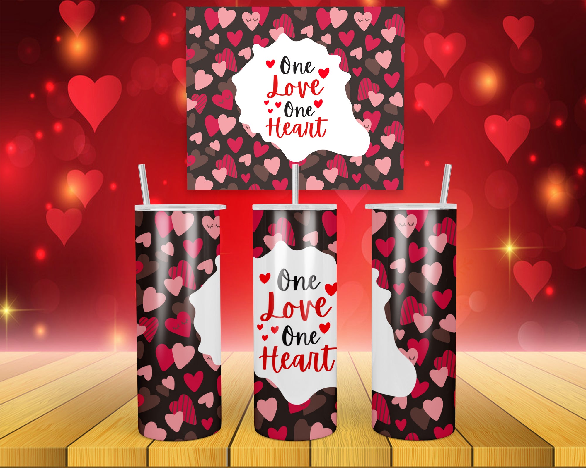 Valentines Design 15 - 20oz Skinny Tumbler