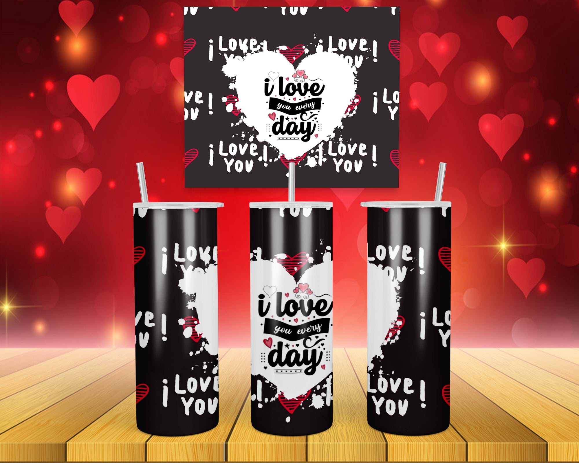 Valentines Design 16 - 20oz Skinny Tumbler